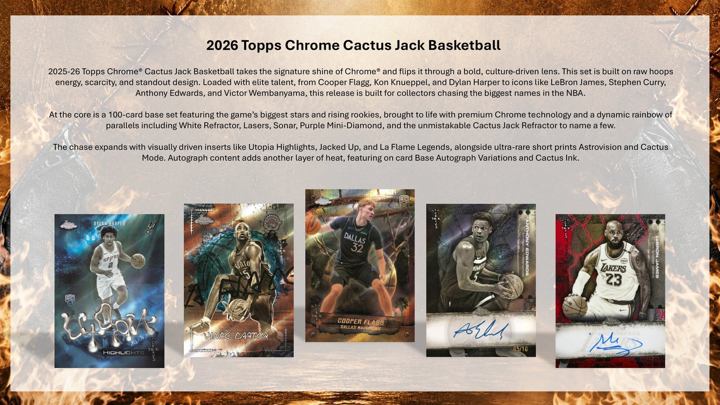 2025-26 Topps Chrome Cactus Jack Basketball Hobby Box