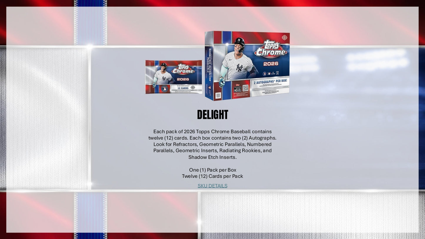 2026 Topps Chrome Baseball Mega Box (Presale 7/22)