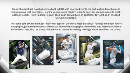 2026 Topps Chrome Black Baseball Hobby Box