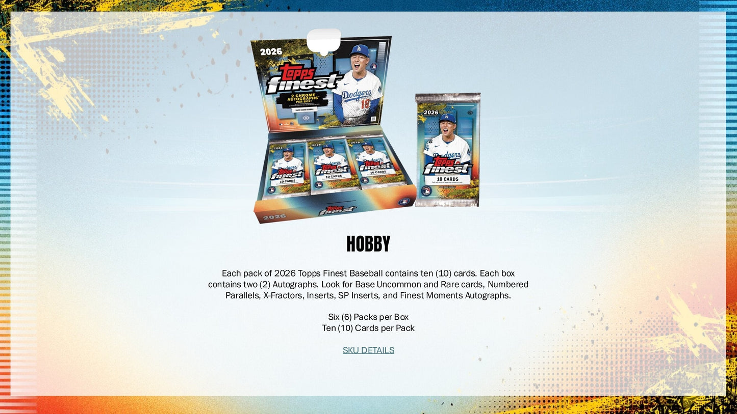 2026 Topps Finest Baseball Hobby Box (Presale 7/8)