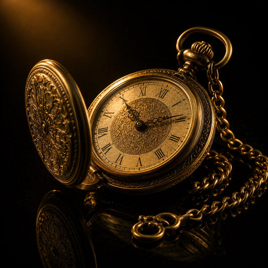 Vintage Brass Pocket Watch — Antique Collectible Timepiece | Dan River Antiques