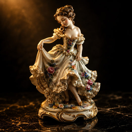 Antique Ceramic Figurine — Vintage Collectible Porcelain Statue | Dan River Antiques
