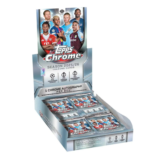 2025/26 Topps Chrome UEFA Club Competitions Soccer Hobby 12 Box Case